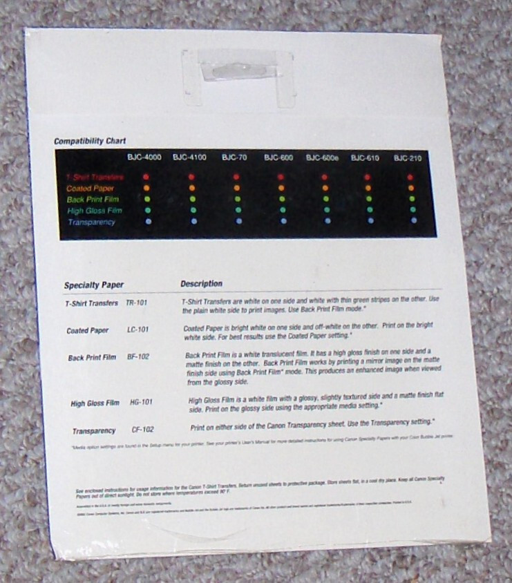 Canon STARTER KIT Sk-101 Create Your Own T-Shirts & more, Anything you imagine!