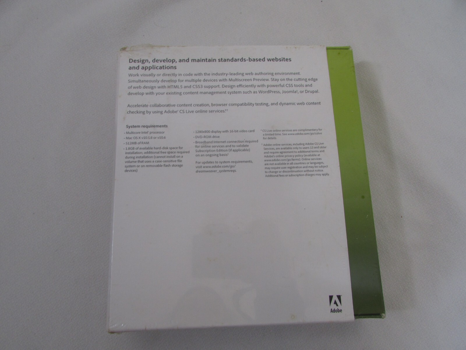 Adobe DreamWeaver CS5.5 Student & Teacher Edition Edition – Version for MAC OS