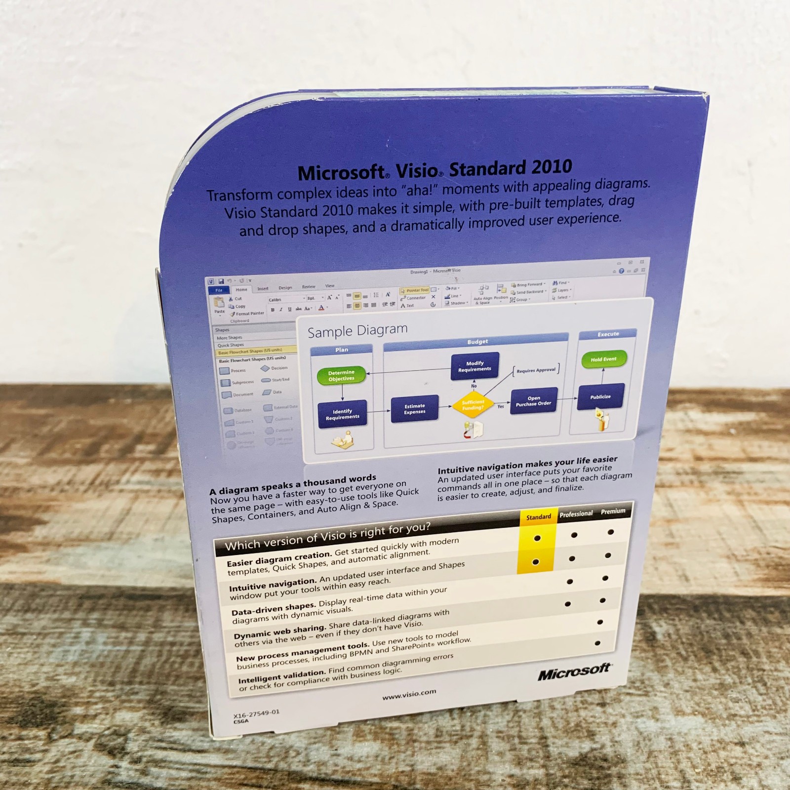 Microsoft Visio Standard 2010 – CD-ROM w/ Product Key