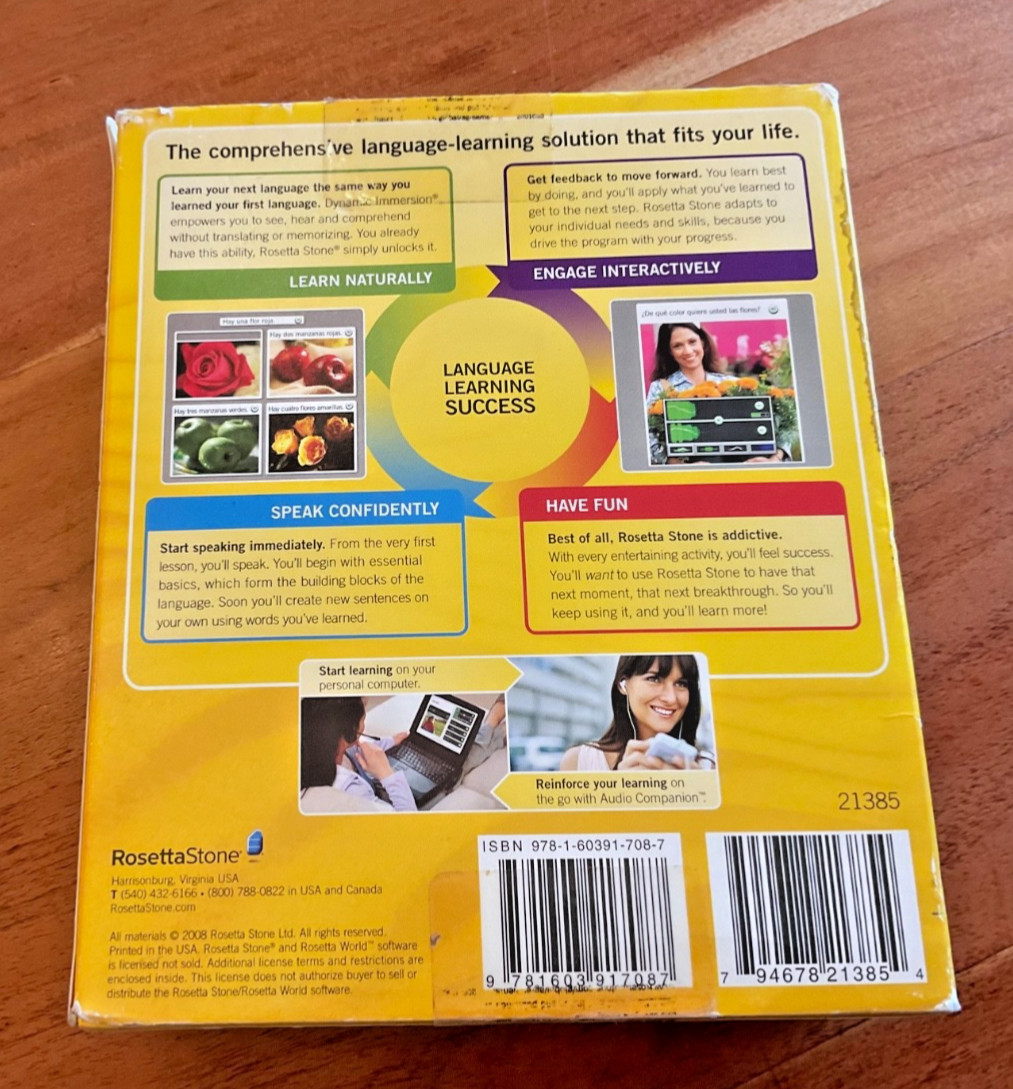 OPEN BOX RosettaStone Hebrew Level 1,2, & 3 Version 3 WIN/MAC CD-ROM Personal ED