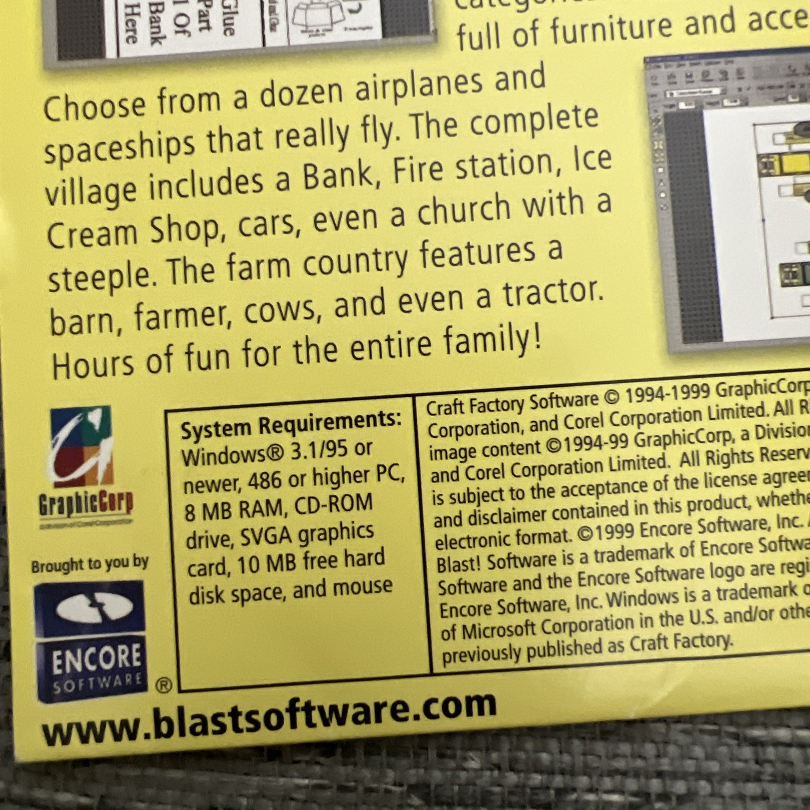 Family Craft projects Blast Software CD-ROM Sealed