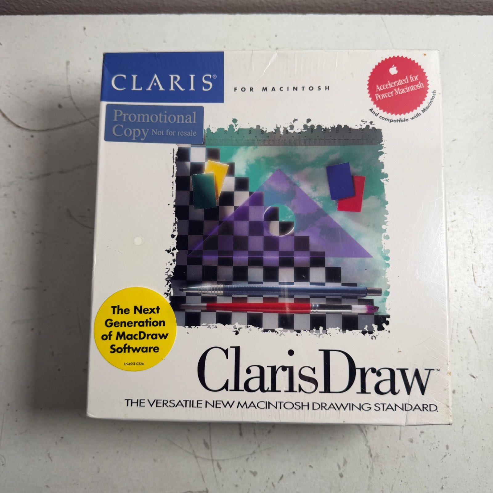 ClarisDraw Vector-Based Drawing & Graphics Application Software for Macintosh