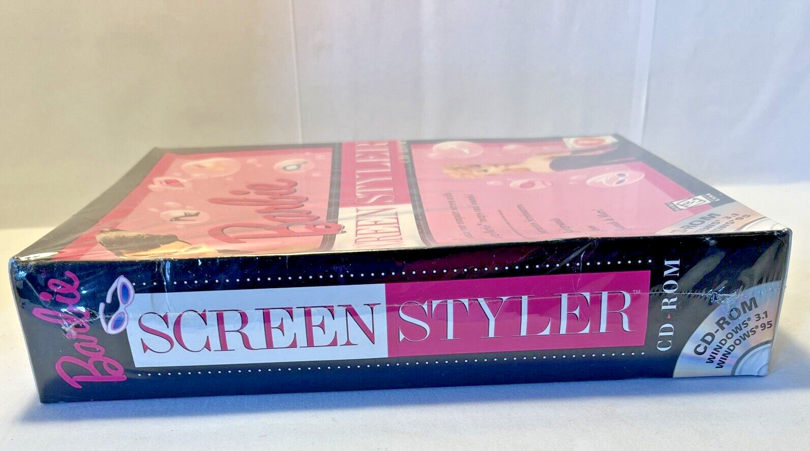 Vintage Barbie Screen Styler CD ROM 1997 Kit Mattel Windows 3.1 95 Sealed Unopen