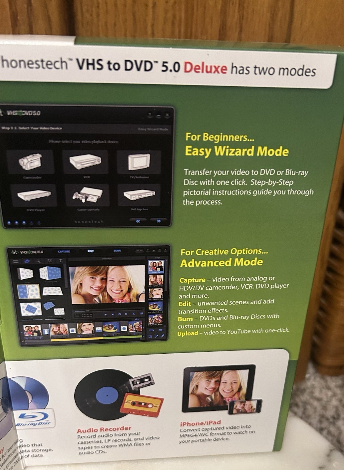 Honestech Convert VHS Tape To DVD 5.0 Blu-Ray HD Deluxe Video Conversion.