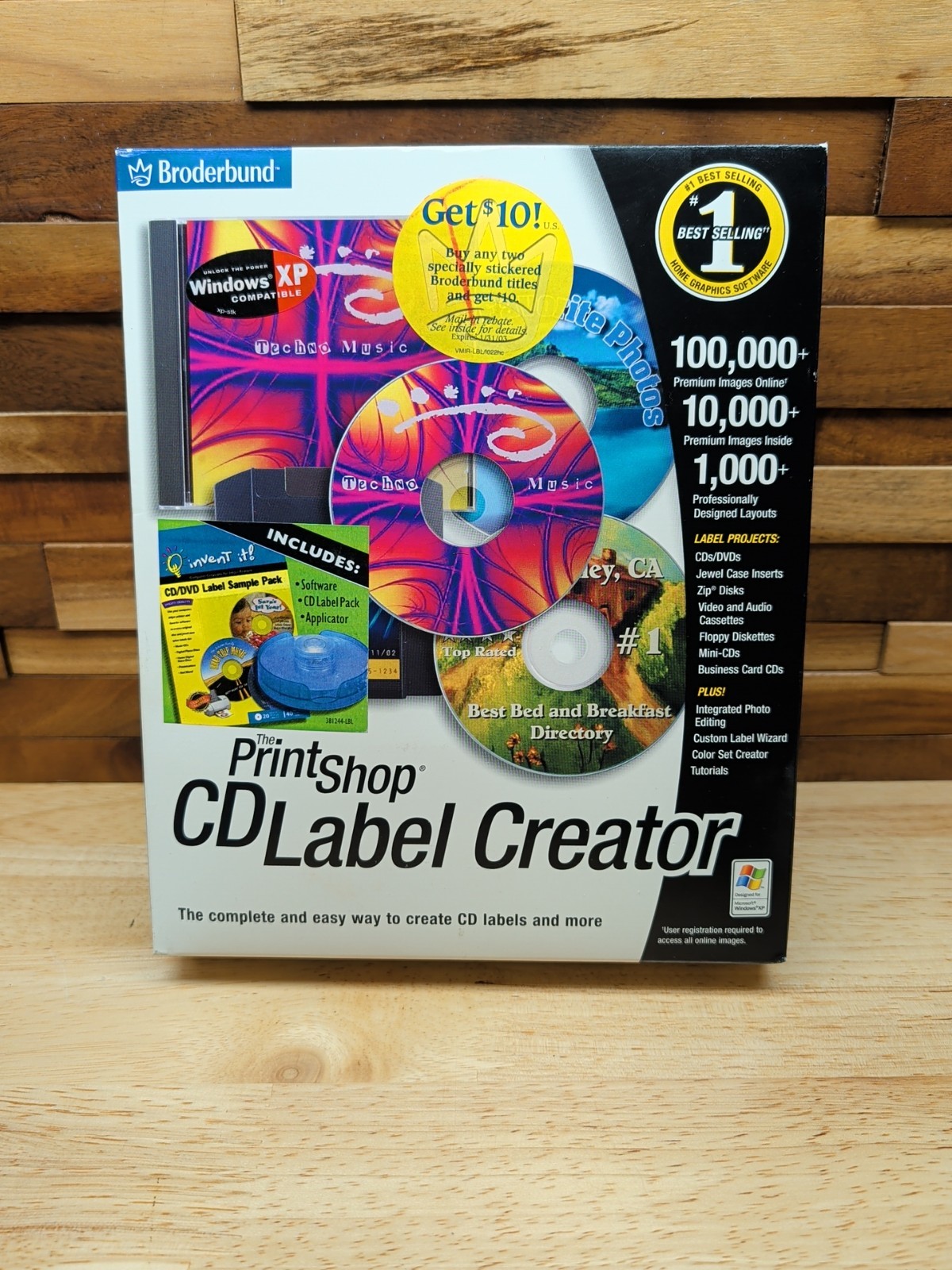 Print Shop CD Label Creator NIB Unopened Sealed New Old Stock 2001