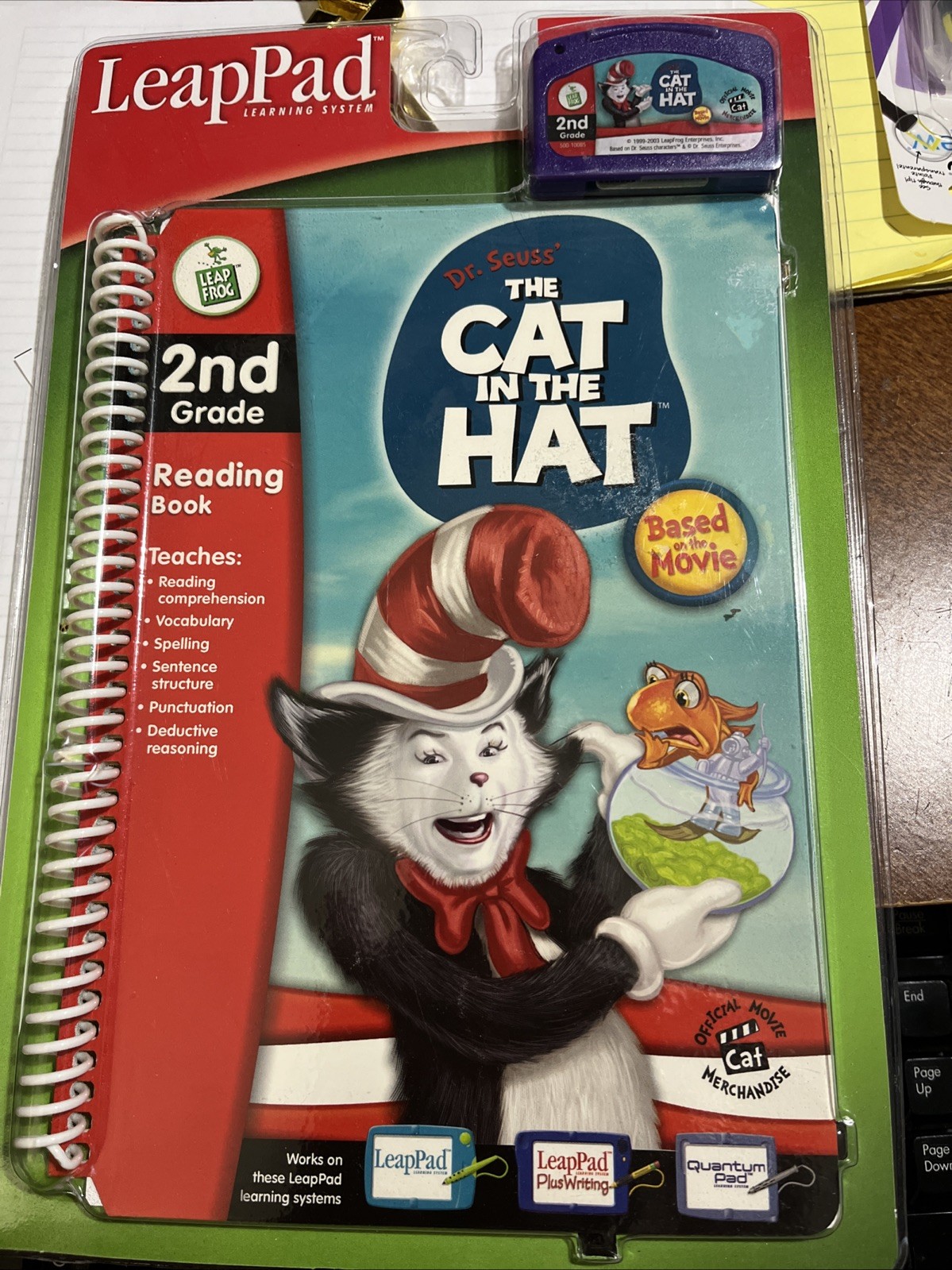 LeapPad Dr Seuss The Cat in the Hat 2nd Grade Reading Book NEW #402
