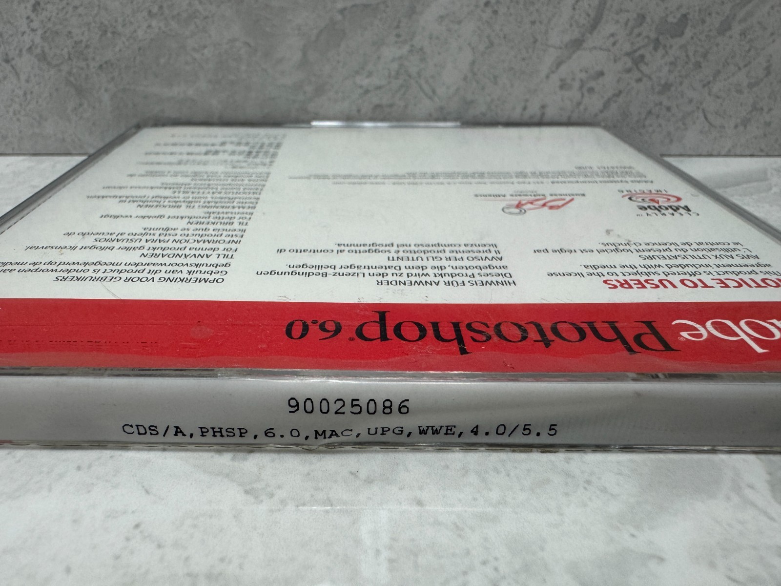 Adobe Photoshop 6.0 for Apple Macintosh Mac Upgrade No Serial Number