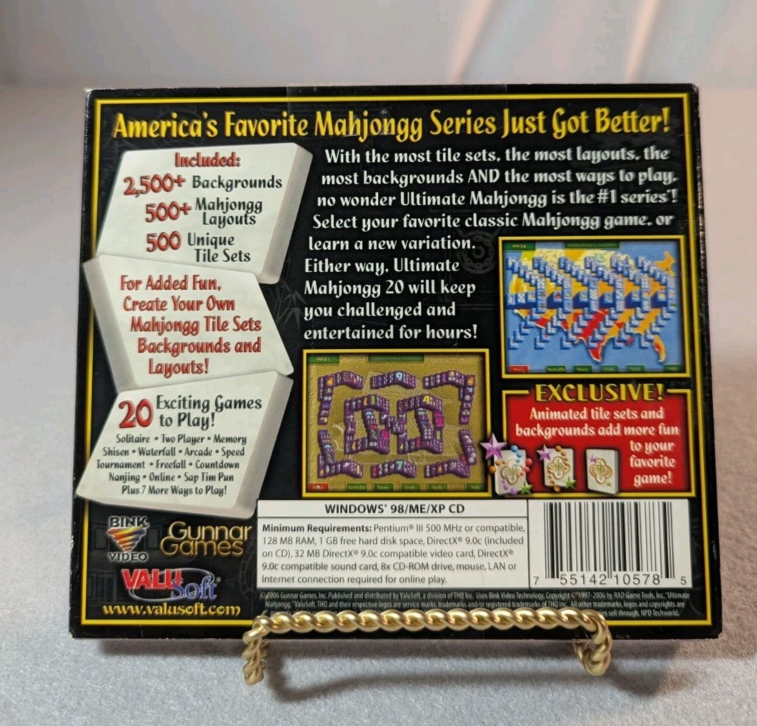 Ultimate Mahjongg 20 PC Software PC Game Rated E