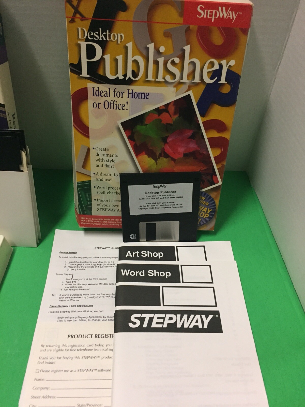 Vintage Lot Of 2 Pc Software Desktop Publisher Stepway Working Resume Creator