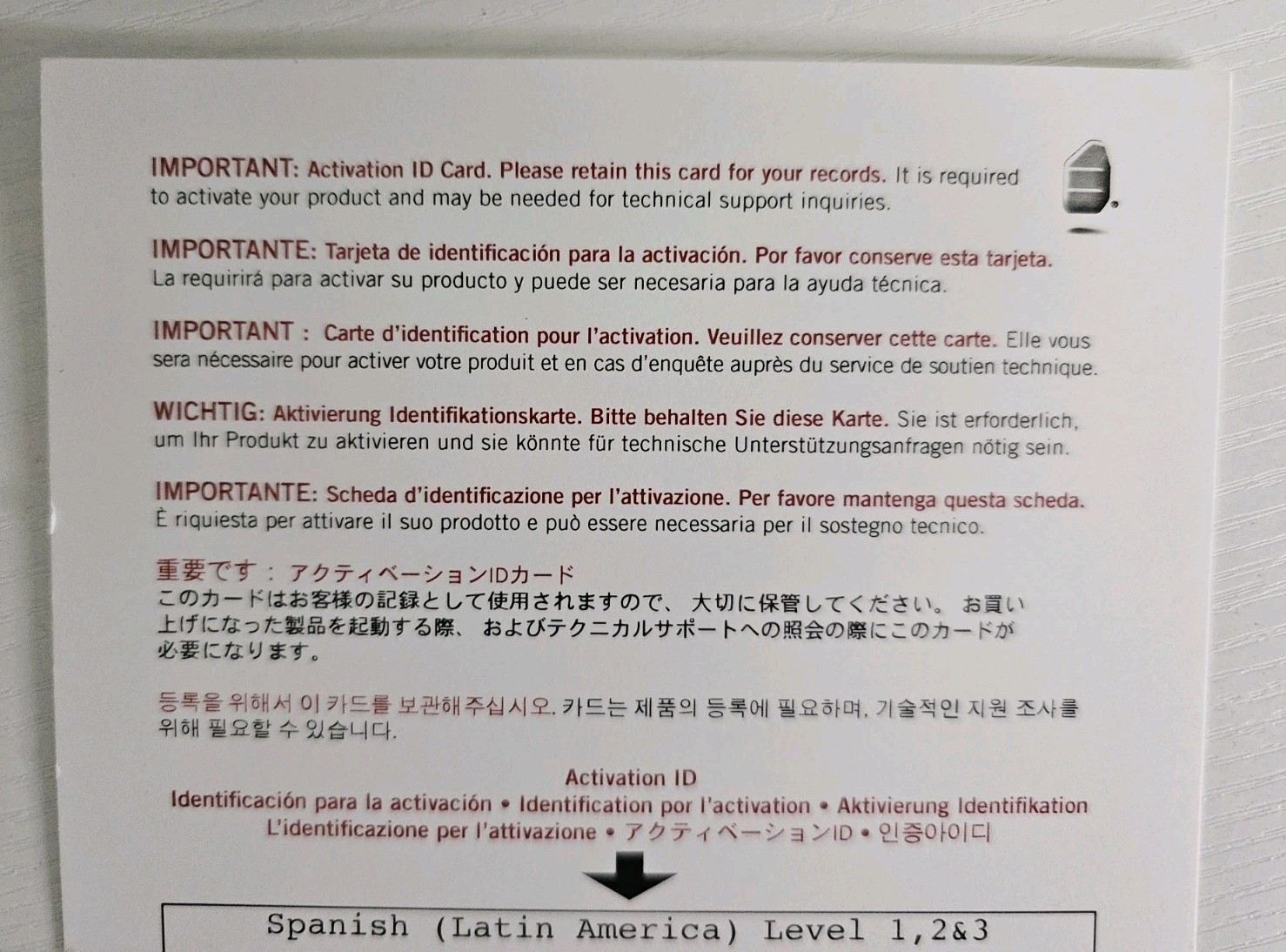 Rosetta Stone Espanol Spanish Latin America Level 1, 2, 3 Version 3 Read Desc