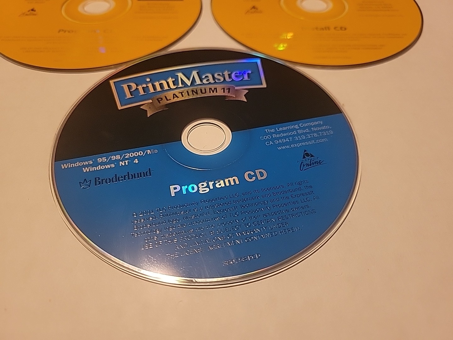 3 – LOT PrintMaster Clips Image PC CD-ROM Platinum 11 & Gold 16 Program/Install