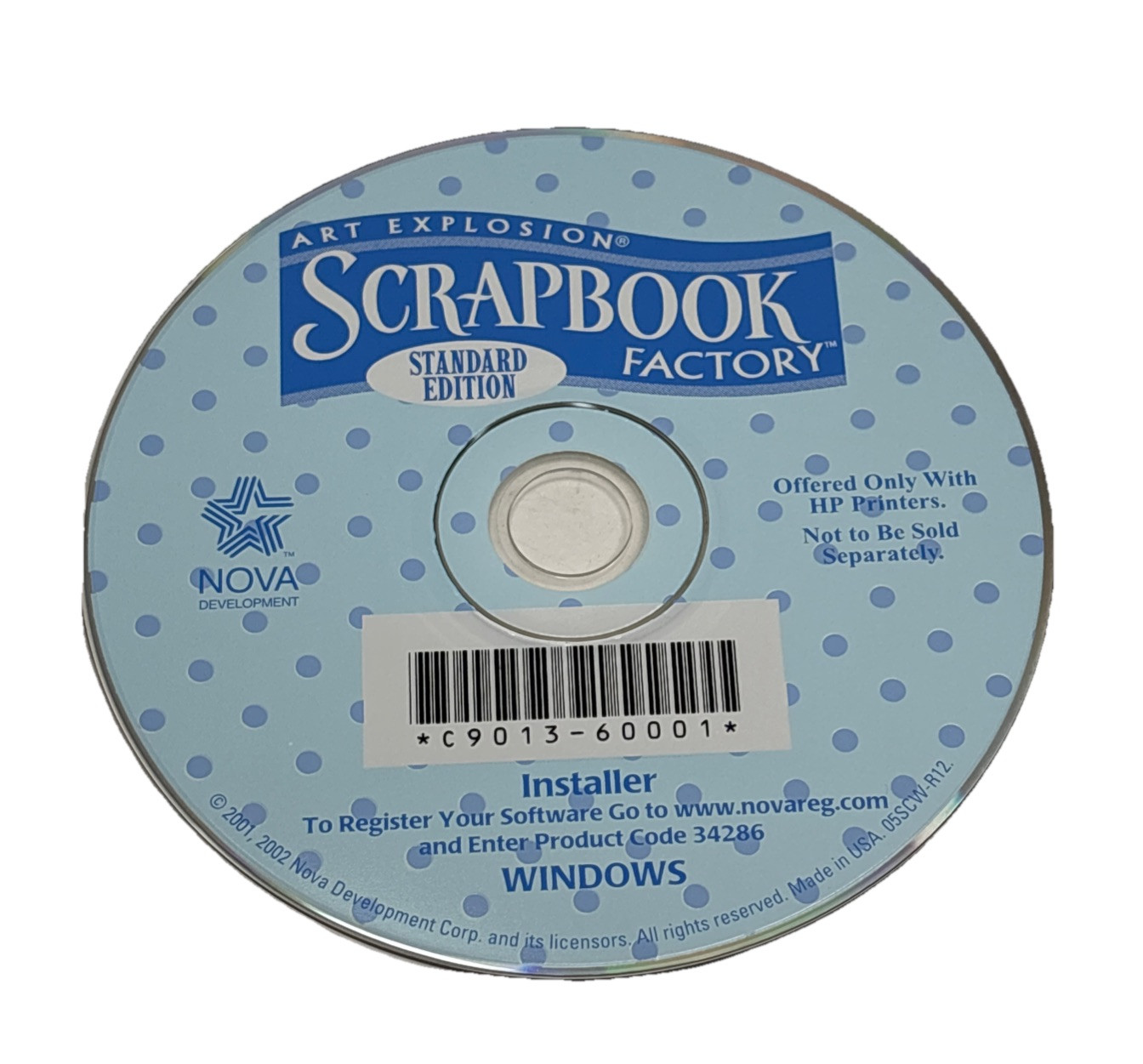 2002 Windows Art Explosion Scrapbook Factory CD ROM