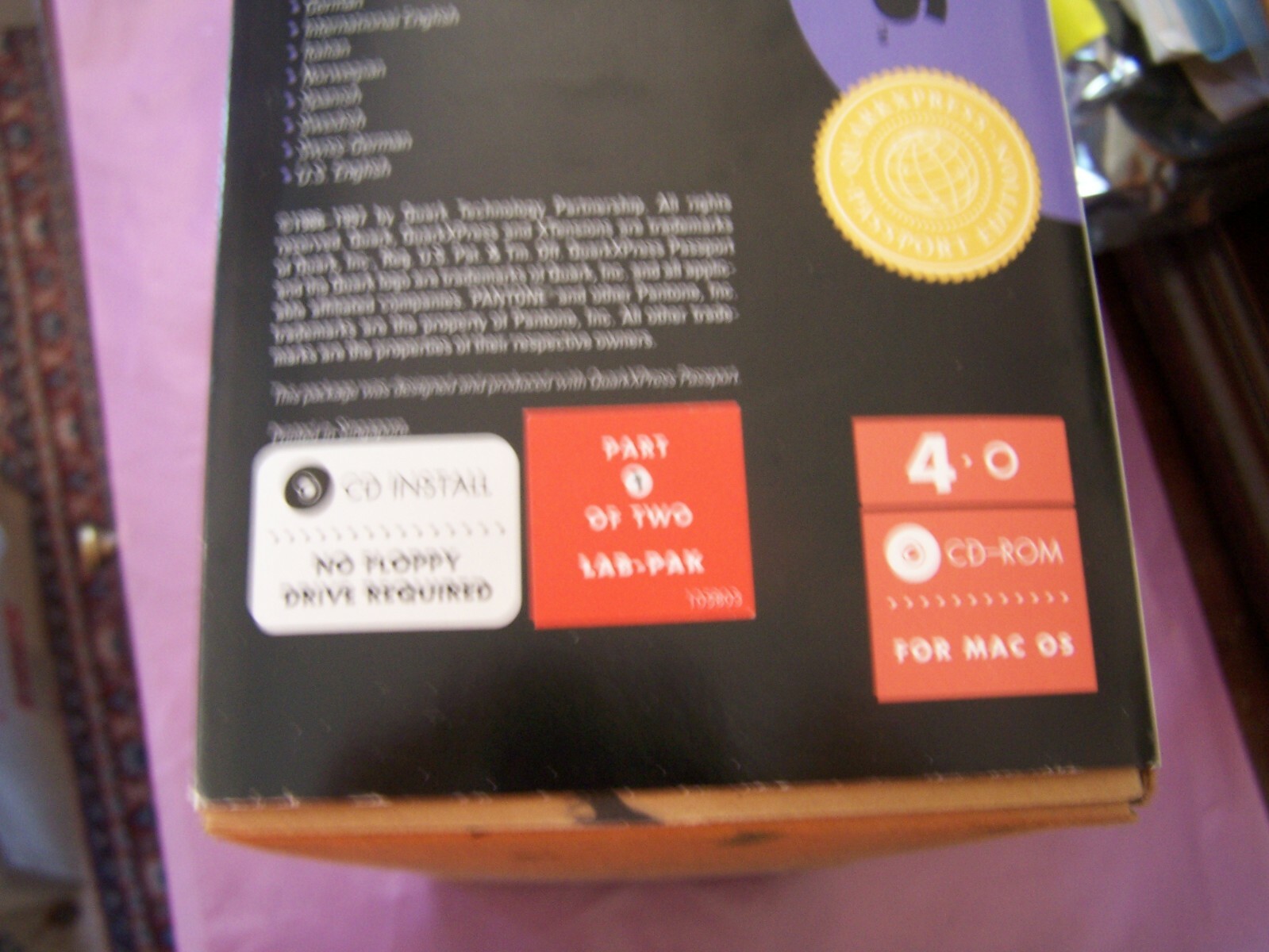 Quark XPress 4.0 LabPack for Mac/PowerMac – Estate Sale SOLD AS IS