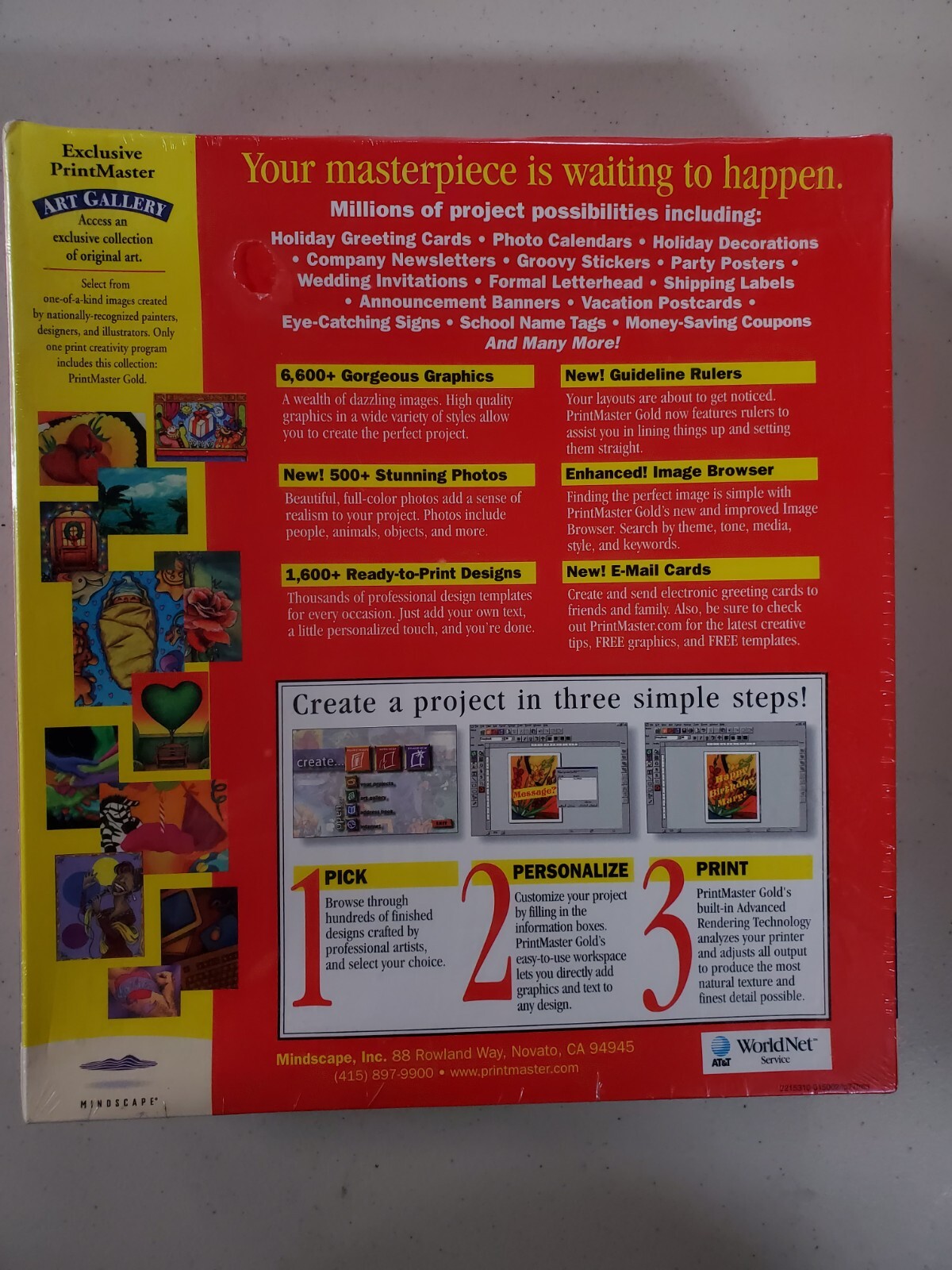 Printmaster Gold Bonus Pack Pc New Sealed Boxed Win 95 & 3.1