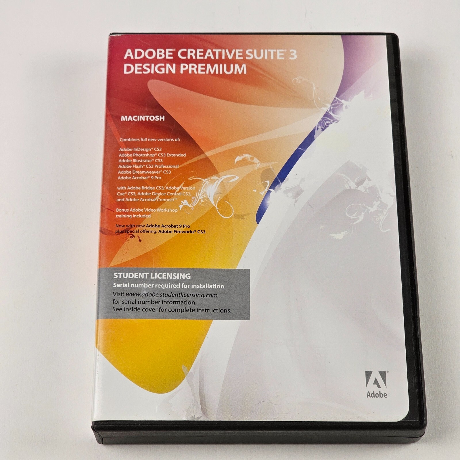 Adobe Creative Suite 3 Design Premium Macintosh OS w/ Serial Key Student Edition