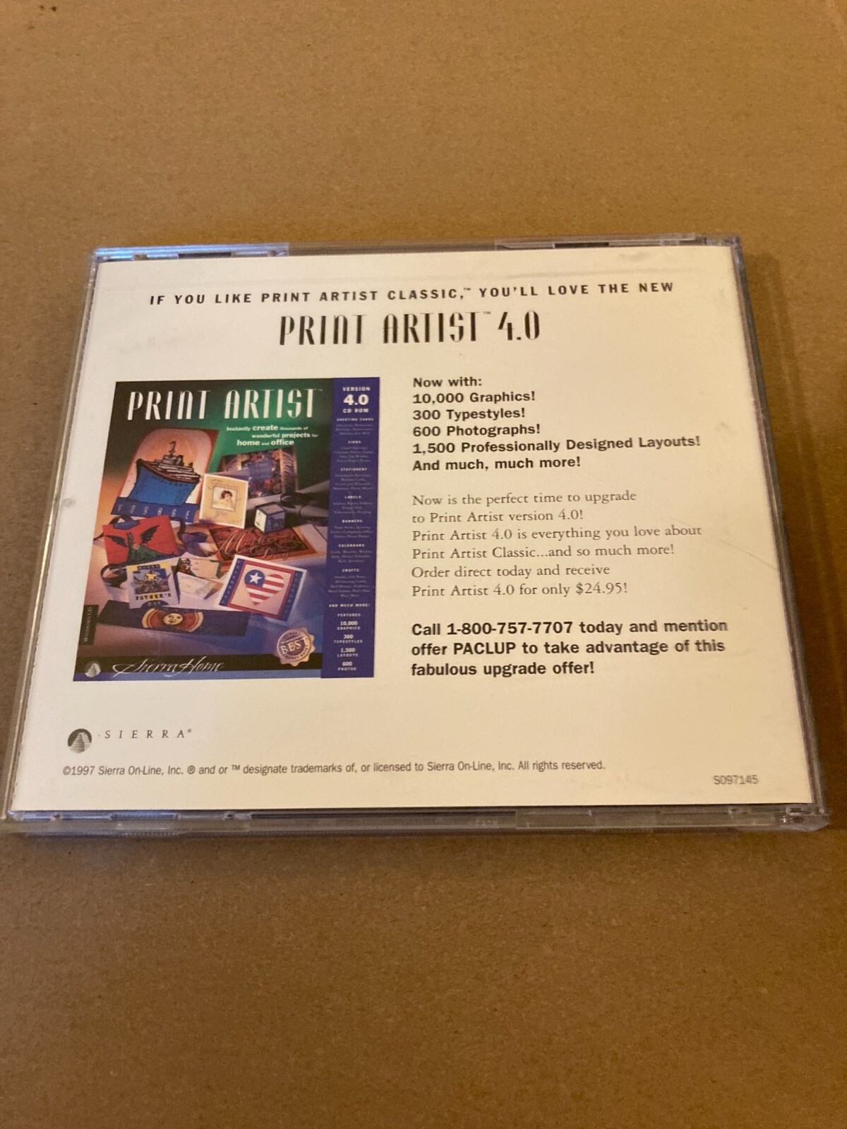 Print Artist Classic 3.0 (PC, 1997) Create Custom Projects For Home Or Office