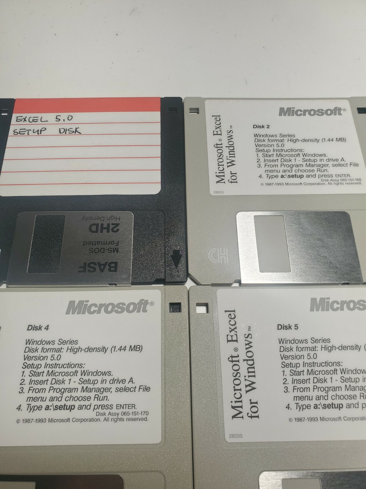 9 pk Vintage 3.5″ Floppy Disks Microsoft Excel for Windows Version 5.0 Used.