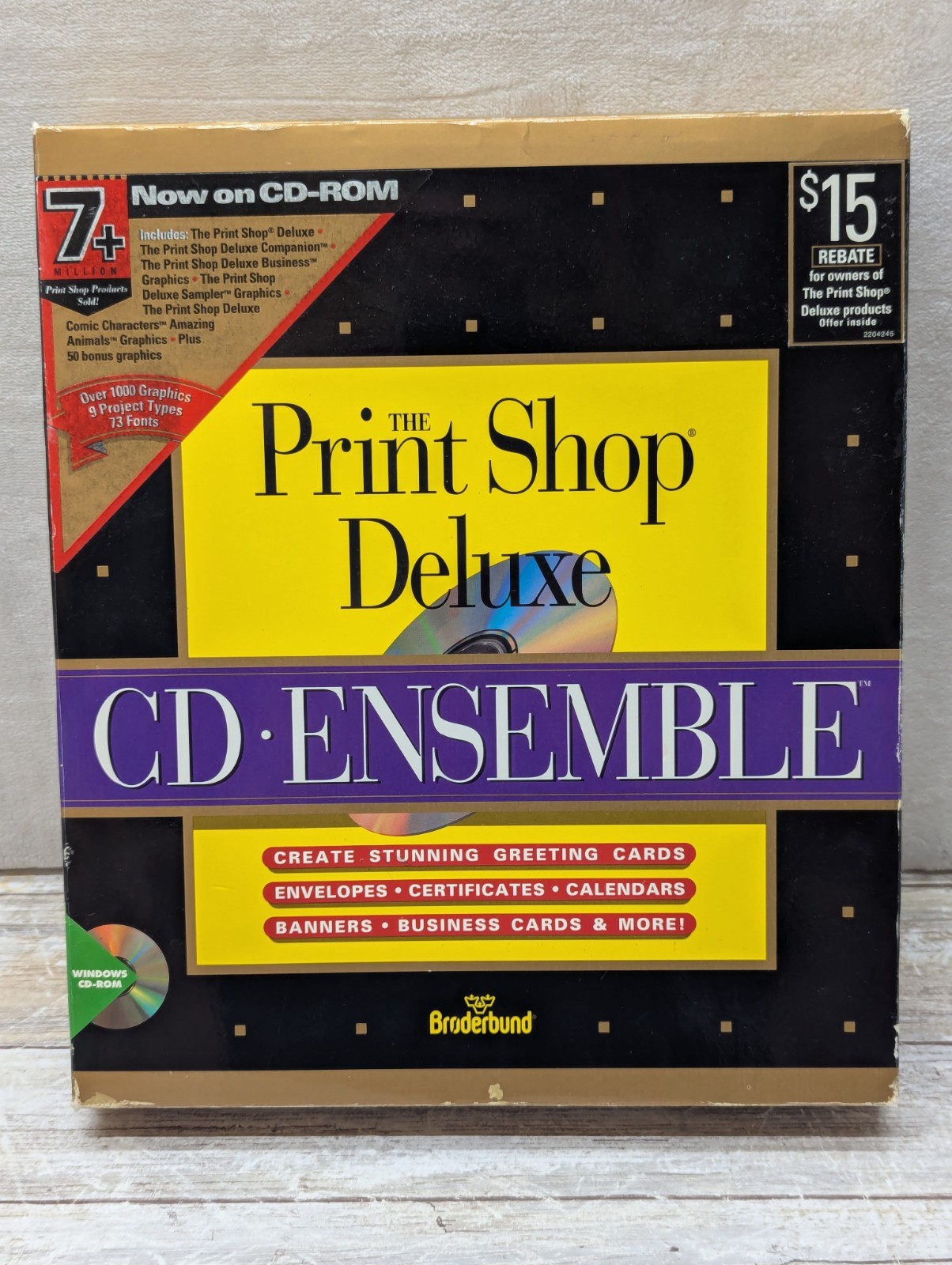 Big Box Set The Print Shop Deluxe ENSEMBLE Windows CD-Rom No Disc
