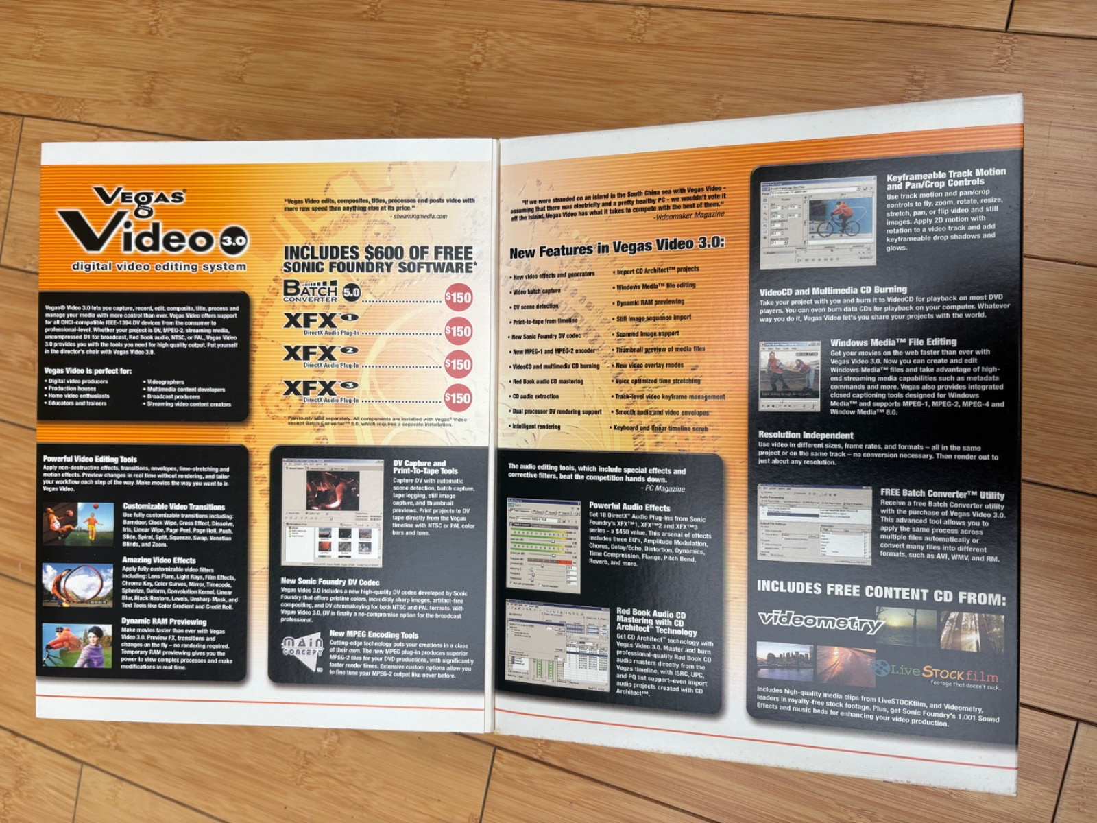 SONIC FOUNDRY MEDIA SOFTWARE VEGAS VIDEO 3.0 DIGITAL VIDEO EDITING SYSTEM NEW