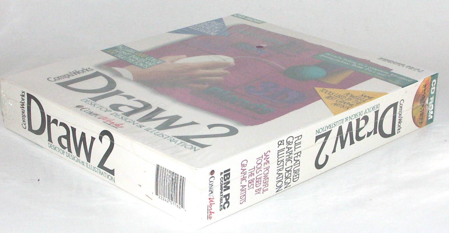 CompuWorks Draw 2 CD NIB Desktop Design & Illustration Win95/3.1 1994 Vintage