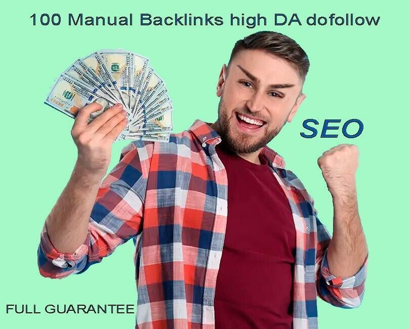 100+ backlinks manual construction, dofollow links high DA SEO