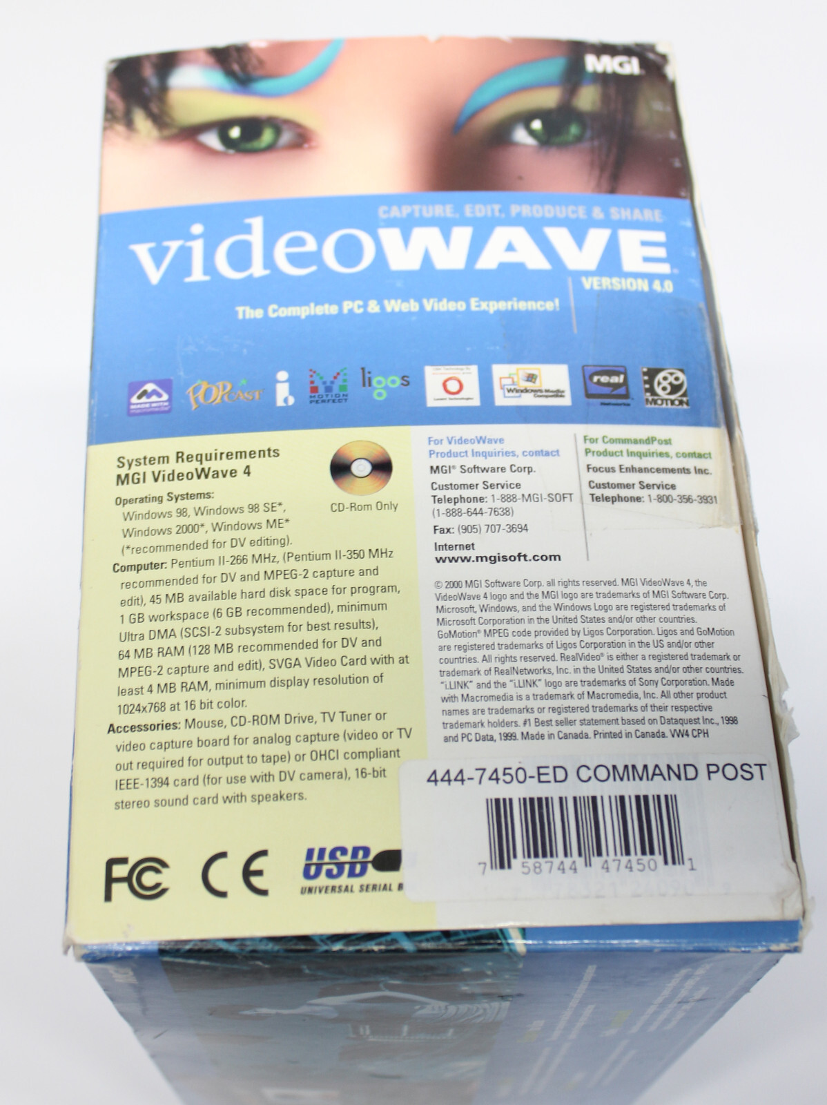 Focus MGI Command Post USB Controller Mixer Video Wave Version CD-ROM