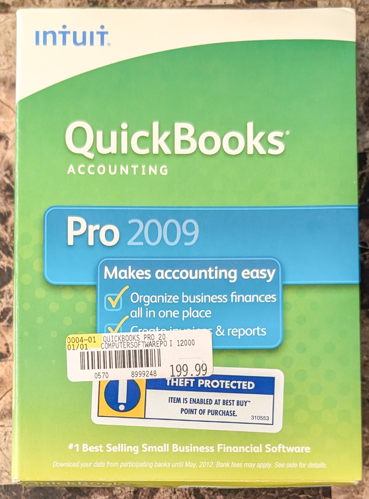 Intuit QuickBooks Accounting Pro 2009 Software Windows Complete w Manuals & Key
