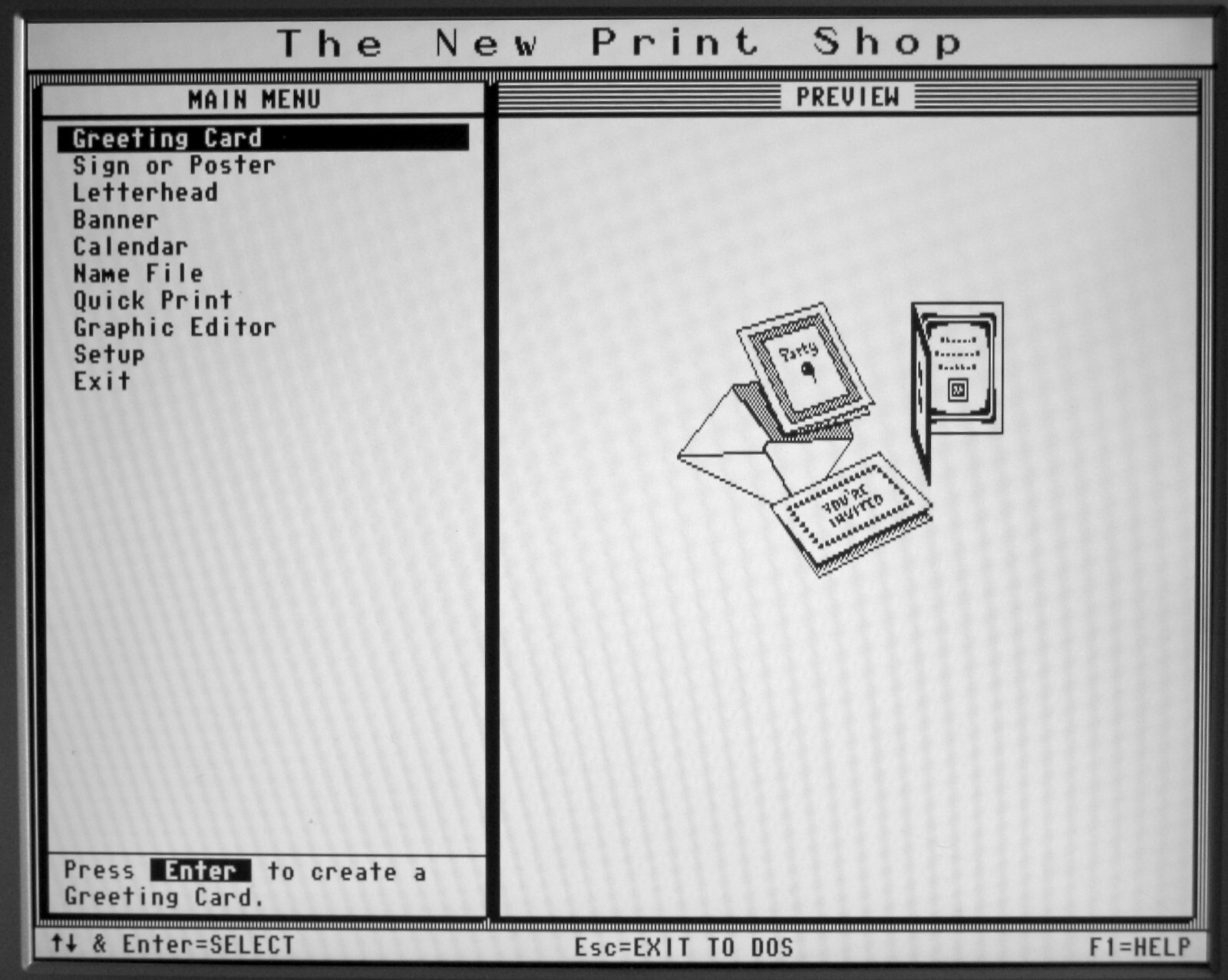 👀 The Print Shop for MS-DOS, 3.5″ 💾 Program & Data Disks, TESTED OK ✅🆗💻