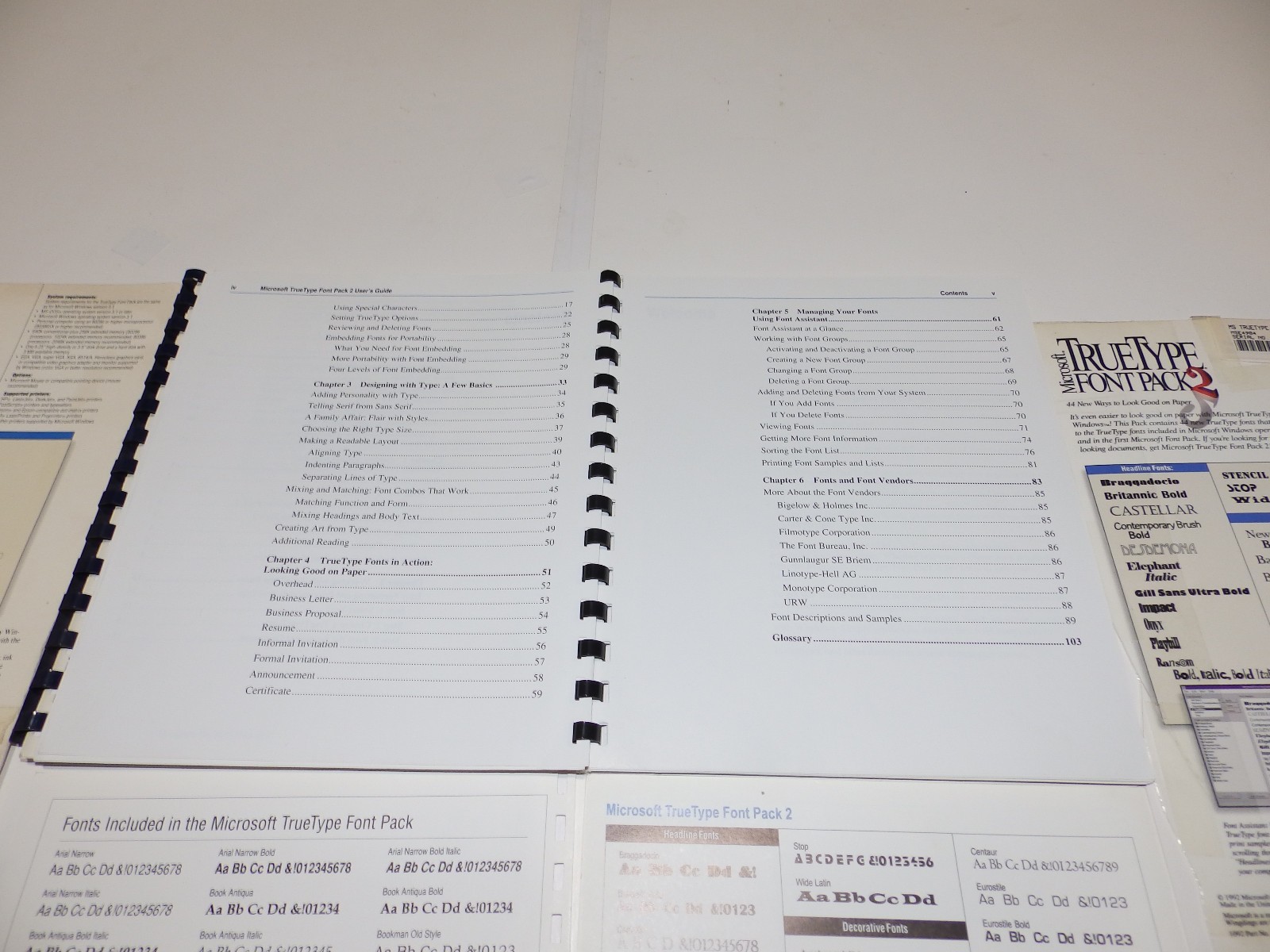 Vintage Software – Microsoft TrueType Font Packs 1 & 2 for Windows v1.00
