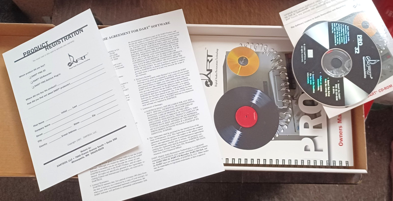 Dart CD Recorder Dartech Digital Audio Restoration Software & Instruction Book