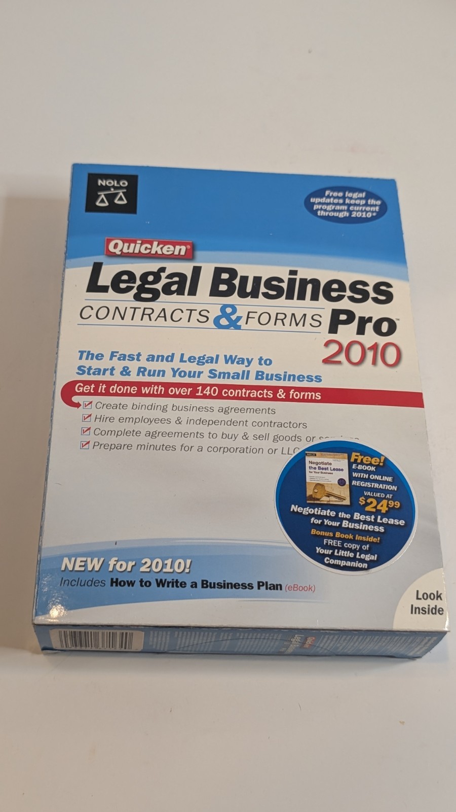 Quicken Legal Business Contracts & Forms Pro 2010 Nolo Small Business Software C