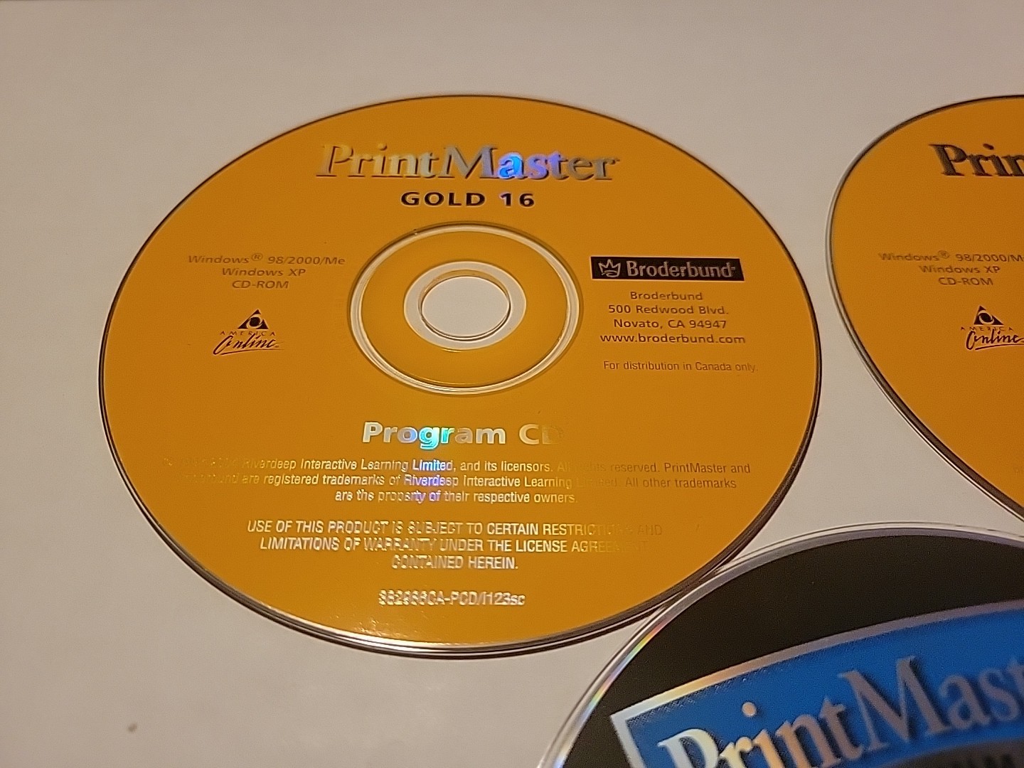 3 – LOT PrintMaster Clips Image PC CD-ROM Platinum 11 & Gold 16 Program/Install