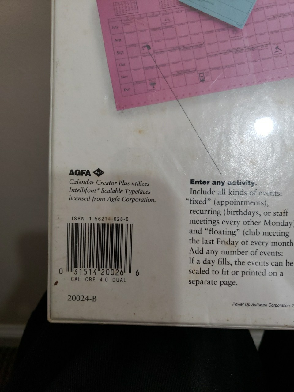New Vintage Calendar Creator Plus Version 4.0 for MS-DOS New in Sealed Box LOOK!