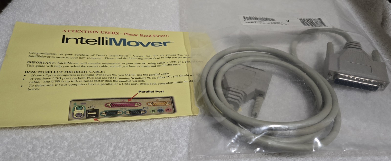 INTELLIMOVER V3.0 by Detto -PC Data Transfer Kit-USB or Parallel File Transfer