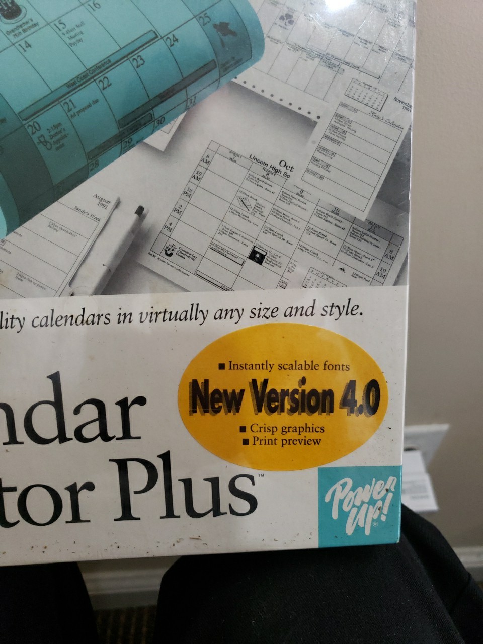 New Vintage Calendar Creator Plus Version 4.0 for MS-DOS New in Sealed Box LOOK!