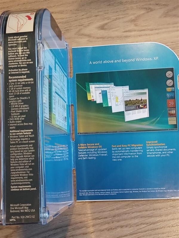 Microsoft Windows Vista Business Upgrade with Service Pack 1, DVD w/ Key