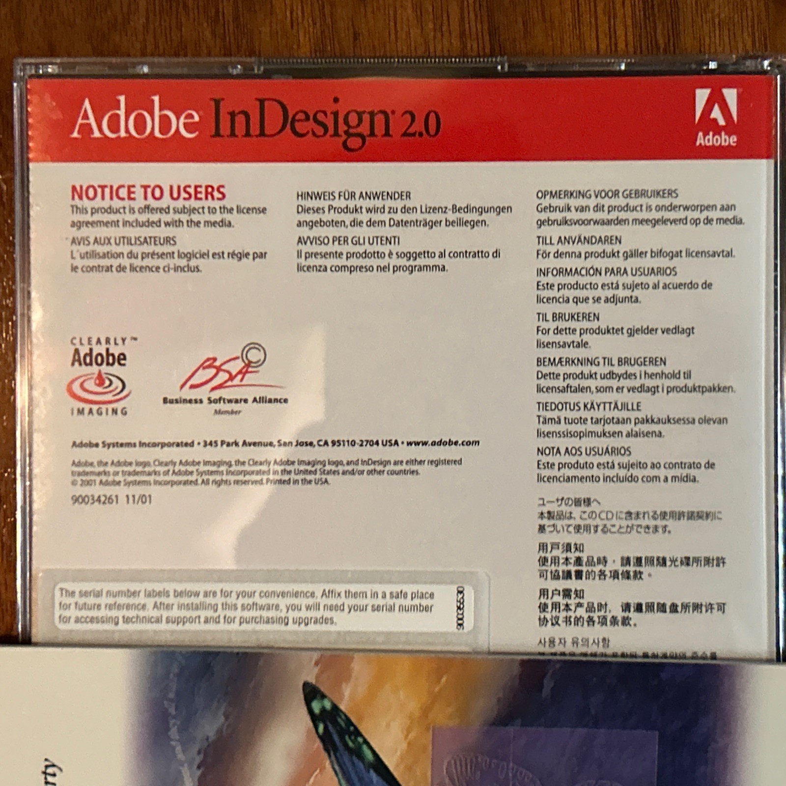 Adobe In design 2.0 For Macintosh Mac With Serial Numbers Complete Set In Box
