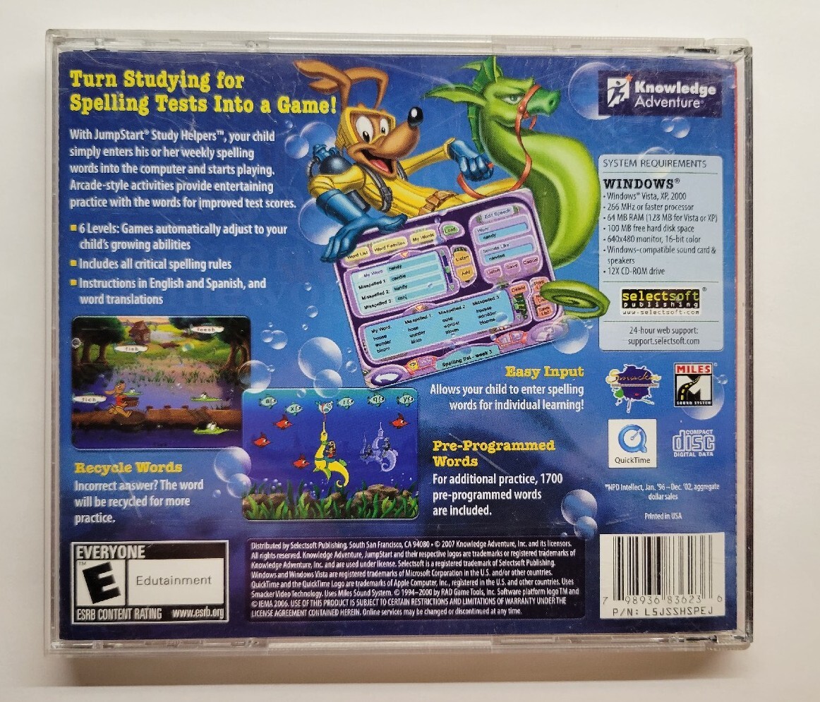 JumpStart Study Helpers: Spelling Bee (PC CD-ROM, 2007)