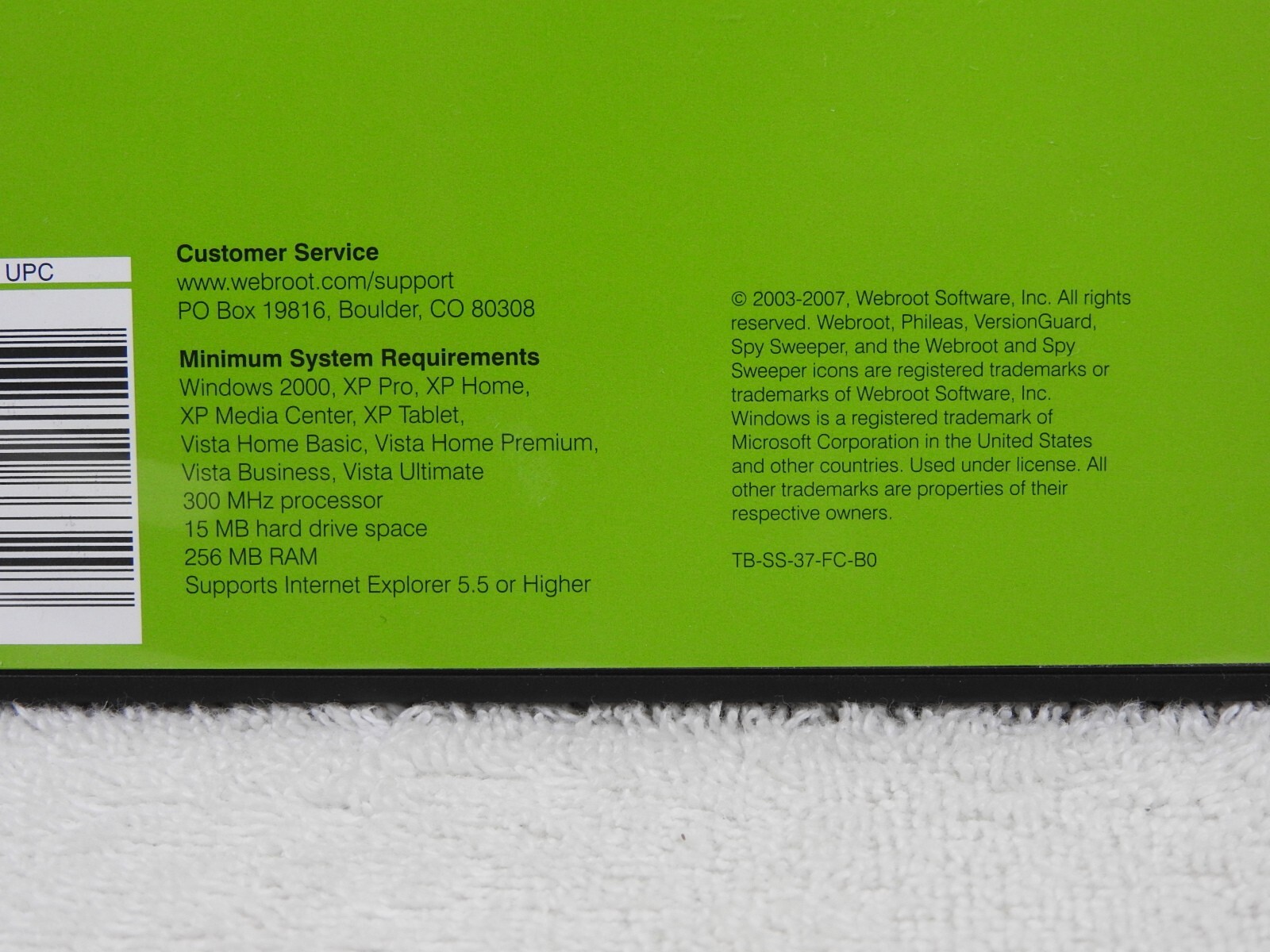 Webroot Software, Spy Sweeper, 2007 CD, for Windows Vista, XP, 2000 👀* ……..