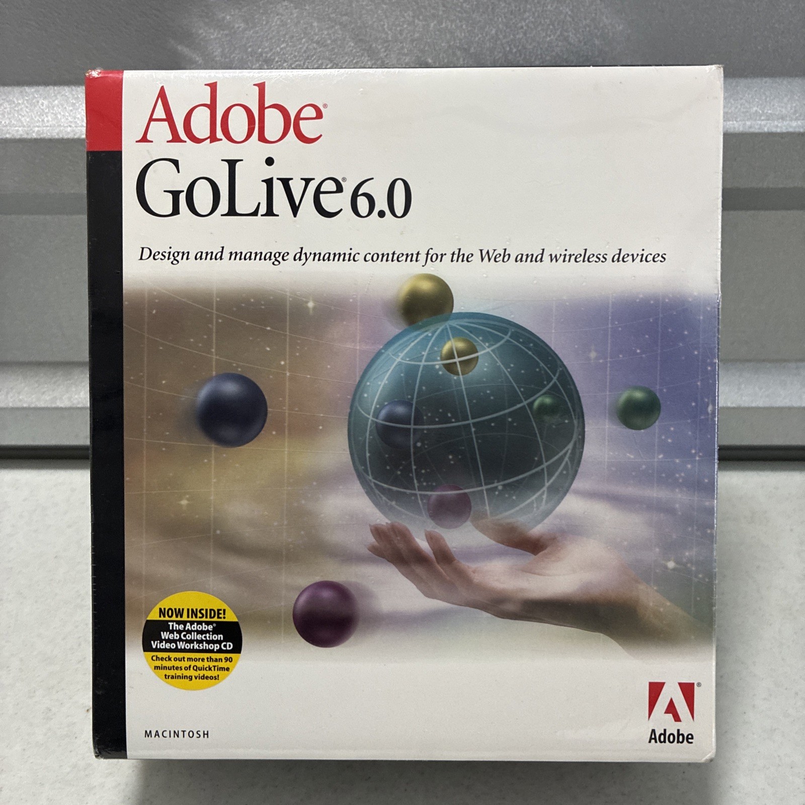 Adobe GoLive 6.0 Macintosh Mac Big Box Vintage Software Sealed