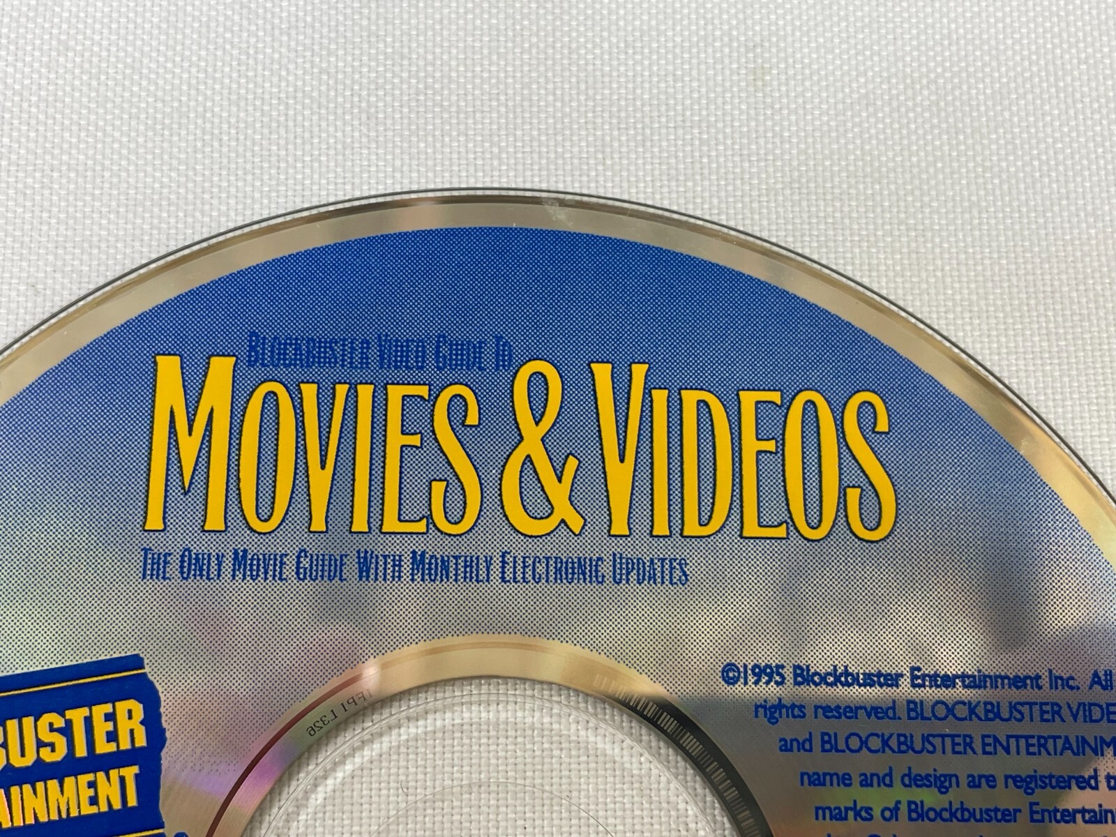 Vintage 1995 Blockbuster Movies & Videos CD-ROM Macintosh Mac Software DISC ONLY