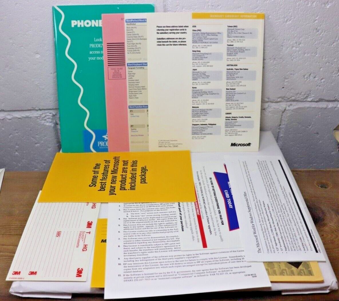 Microsoft OFFICE WORD 1993 BIG BOX Set Disks No.53438 VTG Computer Software (G1)