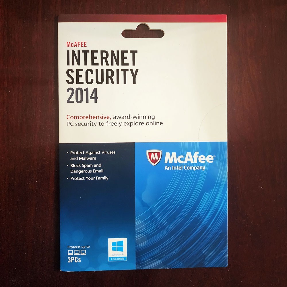 McAfee Internet Security 2014 3 PCs Retail MIS14EBF3RAA Key Card For Windows