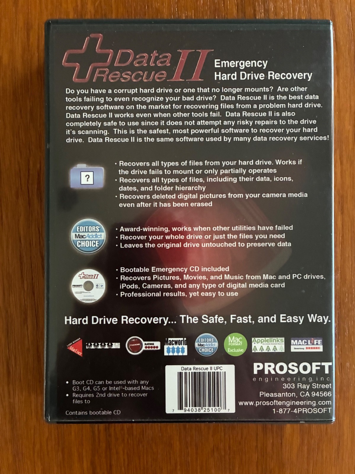 Data Rescue II [Mac] • Prosoft Engineering, Inc. • 2006 • Includes Serial Number
