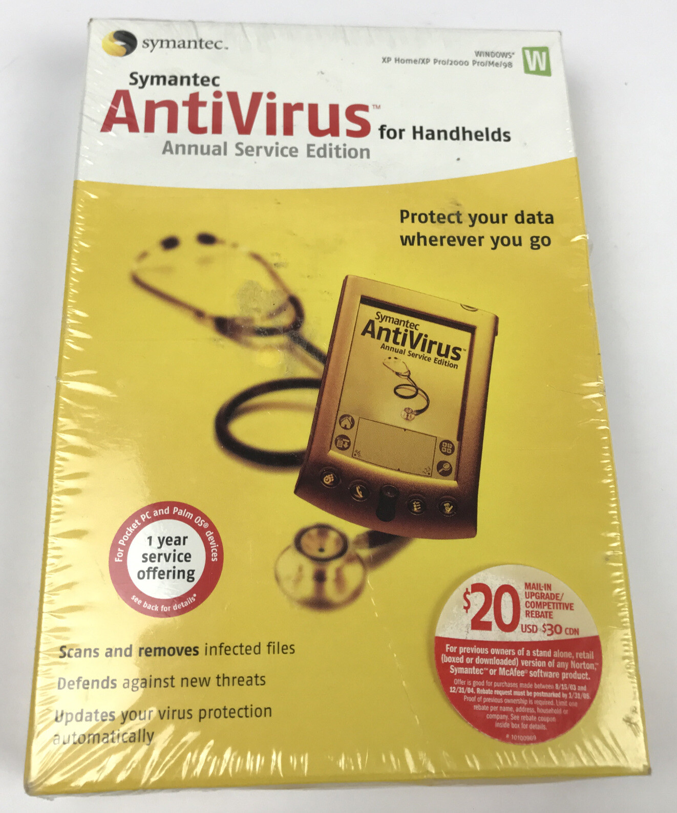 Symantec AntiVirus for Handhelds Annual Service Edition! NÉW Sealed in Box!