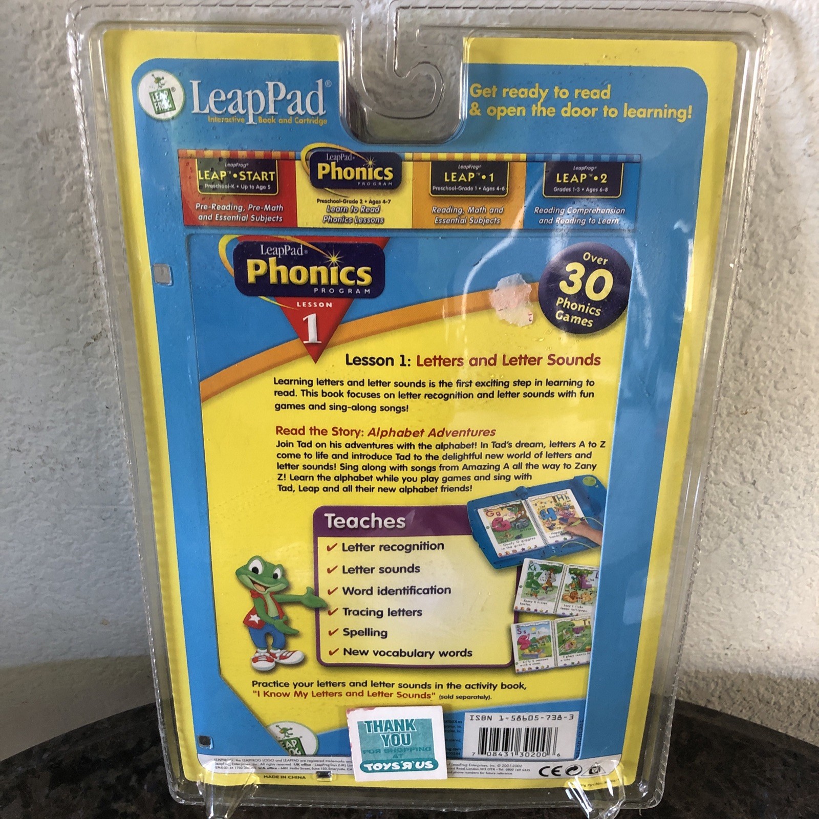 LeapPad Phonics Book 1 Alphabet Adventures NEW/Sealed Leap Frog Book & Cartridge