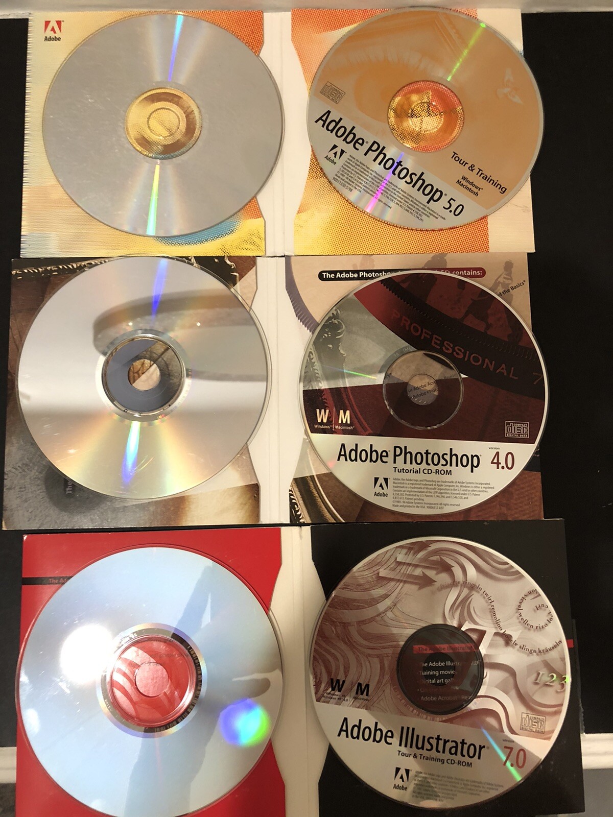 Adobe Photoshop Illustrator Bundle Lot 4.0 5.0 7.0 8.0 9.0 Software CS2 NO KEYS
