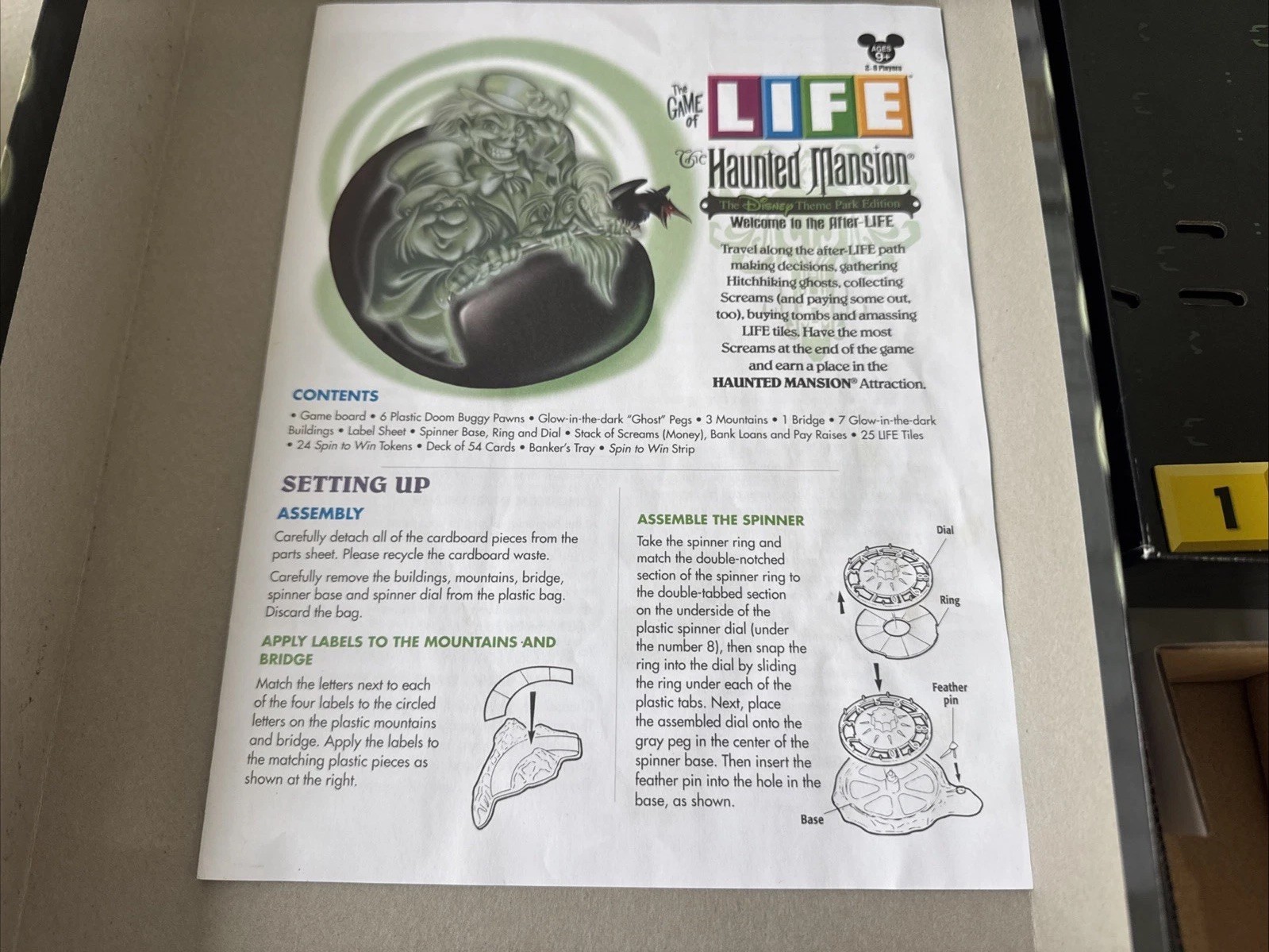 The Game of LIFE The Haunted Mansion Disney Theme Park Edition 99.9% Complete