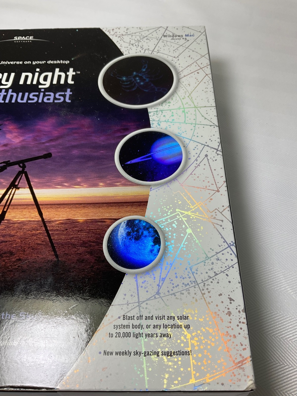 STARRY NIGHT ENTHUSIAST V4.5 SPACE SOFTWARE + “ATLAS OF THE SKY” DVD NEW SEALED