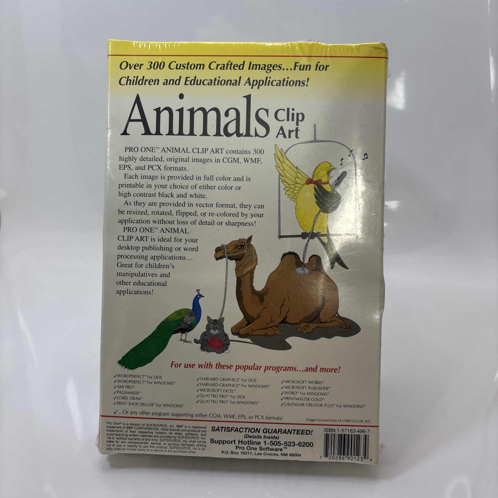 Vintage Sealed Animals Clip Art Windows DOS PC CD-ROM Software New Pro One IBM